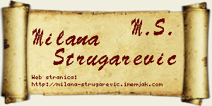 Milana Strugarević vizit kartica